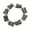 Electroplated Natural Pyrite Beads Strands G-Q187-02B-2