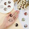 12Pcs 12 Colors Gemstone Pendants G-PH0001-33-6