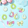 10Pcs 5 Styles Alloy with Paper Pendants FIND-CJ0004-51-6