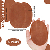 4Pairs Oval Imitation Leather Sew On Patches PATC-CY0001-82-2