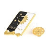 Day and Night Alloy Enamel Pins JEWB-G045-01G-02-3