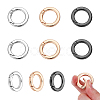 9Pcs 3 Colors Alloy Spring Gate Rings FIND-NB0006-25A-1