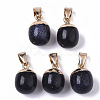 Top Golden Plated Natural & Synthetic Mixed Gemstone Pendants G-T131-03-2