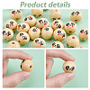 PandaHall Elite 80Pcs Natural Wood European Beads WOOD-PH0002-73-4