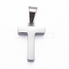Non-Tarnish 304 Stainless Steel Letter Pendants STAS-H127-T-P-1