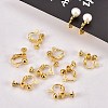 Brass Clip-on Earring Findingsfor non-pierced Ears X-EC143-NFG-4