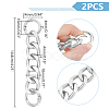 2Pcs Aluminum Curb Chain Purse Strap Extender FIND-UN0003-04A-S-3