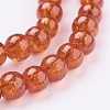 Spray Painted Crackle Glass Beads Strands X-CCG-Q001-6mm-09-3