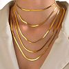 304 Stainless Steel Snake Chain Necklaces for Women WG80FEF-05-1