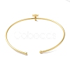 Rack Plating Brass Micro Pave Clear Cubic Zirconia Letter Open Cuff Bangles BJEW-A018-01G-T-3