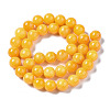 Natural Dyed Yellow Jade Gemstone Bead Strands G-R271-10mm-Y07-3