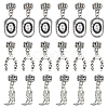 18Pcs 3 Styles Alloy European Dangle Charms PALLOY-FH00197-1
