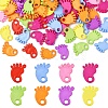 100Pcs Baby Shower Ornaments Acrylic Baby Feet Pendants MACR-YW0004-07-1