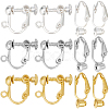 36Pcs 6 Styles Brass Clip-on Earring Converters Findings KK-SC0004-71-1