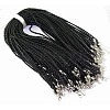 Platinum Plated Imitation Leather Necklace Cord X-NFS001Y-1