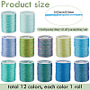 12 Rolls 12 Colors Metallic Sewing Thread OCOR-CY0002-02D-2