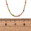 304 Stainless Steel Colorful Enamel Ball Chain Necklaces for Women NJEW-K255-44G-5