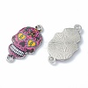 Alloy Enamel Links Connectors ENAM-F140-02A-P-2