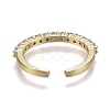 Adjustable Brass Micro Pave Clear Cubic Zirconia Cuff Rings X-ZIRC-Z002-11G-4