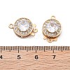 Flat Round Brass Micro Pave Cubic Zirconia Box Clasps KK-B125-15B-01G-3