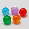 Round Imitation Cat Eye Resin Beads RESI-R157-6mm-M-1