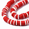 Handmade Polymer Clay Beads Strands CLAY-R089-6mm-136-2