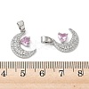 Brass Micro Pave Mixed Color Cubic Zirconia Pendants KK-A299-06P-3
