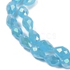 Opaque Solid Color Electroplate Glass Beads Strands EGLA-N013-J10mm-B05-3