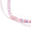 3Pcs 3 Color Glass Seed Braided Beaded Necklaces Set for Women NJEW-JN04117-6