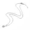 Brass Micro Pave Clear Cubic Zirconia Pendant Necklaces NJEW-JN03341-01-2