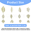 12Pcs 12 Styles Christmas Alloy Pendants FIND-YW0010-62-2