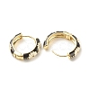 Daisy Flower Enamel Hoop Earrings EJEW-G290-01G-E-2