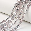 Electroplate Transparent Glass Beads Strands EGLA-A034-T8mm-M08-1