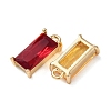 Brass Glass Charms KK-Z141-09G-2
