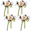 4Pcs Silk Cloth Imitation Rose Wrist Corsages AJEW-CP0008-48-1