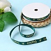Flat Christmas Theme Polyester Satin Ribbon OCOR-YWC0001-01B-03-6