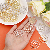 CHGCRAFT 30Pcs 3 Colors Autumn Plating Alloy Open Back Bezel Pendants FIND-CA0007-79-3