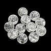 Transparent Spray Painting Crackle Glass Beads GLAA-L046-01B-22-2