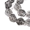 Electroplate Glass Beads Strands EGLA-N012-08W-3