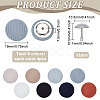 32 Sets 8 Colors Polyester Covered Iron Buttons BUTT-BC0001-12A-2