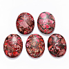Synthetic Gold Line Imperial Jasper Cabochons G-R457-02C-1