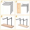 1-Tier 3-Row Wood Jewelry Display Stands EDIS-WH0016-009A-3