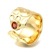 Rack Plating Brass Micro Pave Cubic Zirconia Solitaire Ring RJEW-M022-12G-1
