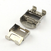 Tarnish Resistant Smooth Surface 201 Stainless Steel Watch Band Clasps STAS-R063-83-4