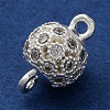 Brass Micro Pave Clear Cubic Zirconia Connector Charms KK-A230-06B-S-2