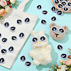 20 Pairs Eye Polyester Embroidery Sew on Cloth Patches PATC-PH0001-85-4