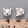 Tibetan Style Alloy Kitten Beads X-TIBEP-GC178-S-RS-3