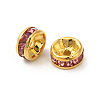 Brass Grade A Rhinestone Spacer Beads RSB036NF-07G-1