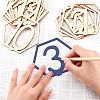 Wood Table Numbers Cards AJEW-PH0016-59-6