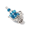 Glass Seed Beaded Pendants PALLOY-MZ01273-01-2